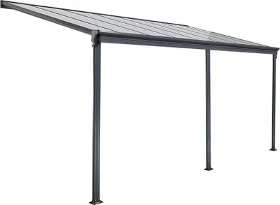 Produktbild von Terrassenüberdachung 557 x 303 x 226 / 278 cm (Grau)