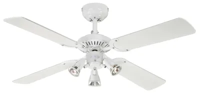 Image de Westinghouse Ventilateur de plafond Princess Euro Blanc 105 cm avec éclairage et tirettes
