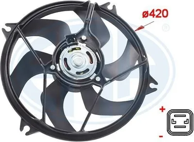Produktbild von ERA 352042 Lüfter Motorkühlung Kühlerlüfter für CITROËN Berlingo / Berlingo First (MF, GJK, GFK) Wasserkühler Ø387mm