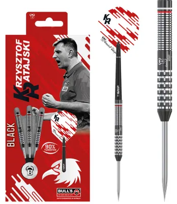 Produktbild von BULL'S Krzysztof Ratajski Generation 2 Black Edition Steel Dart - 26g -- 1 Satz