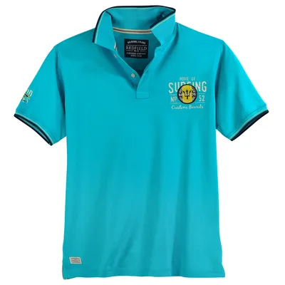 Produktbild von Redfield Poloshirt große Größen türkis modisch