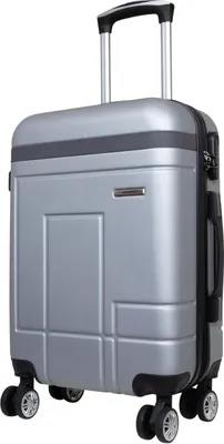 Produktbild von ABS Hartschale Reise Koffer Trolley aufrecht rolllbar Weekender Luzern Silber Gr. M