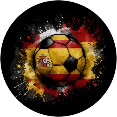 Produktbild von Fußball Spanien Flagge Magnet rund