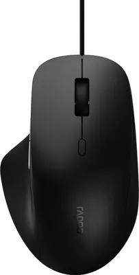 Produktbild von Rapoo Kabelgebundene ergonomische optische Maus N500, Schwarz (00220691)