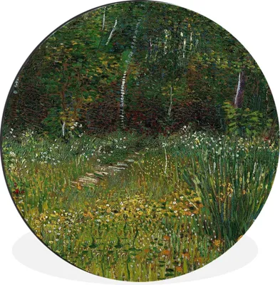 Produktbild von MuchoWow® Aluminium Wandkreis Asnières - Vincent van Gogh Ø 90 cm Wanddeko Modern Wohnzimmer - Mauerkreis - Wandbilder - Runde Bild - Bild aus Aluminium - Schlafzimmer - Wohnzimmerdekoration - Wand Dekoration
