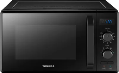 Produktbild von Toshiba MW2-AG23PF(BK) Mikrowelle, Schwarz, 900 Watt, 23 l Volumen, 48,5 cm Breite, Grillfunktion