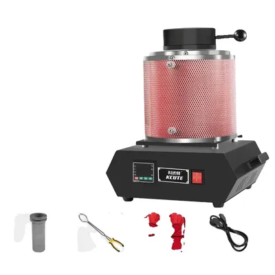 Zdjęcie produktu dla Piec do topienia złota, wysoka temperatura 1150°C, wiele opcji pojemności, 3 kg z rusztem