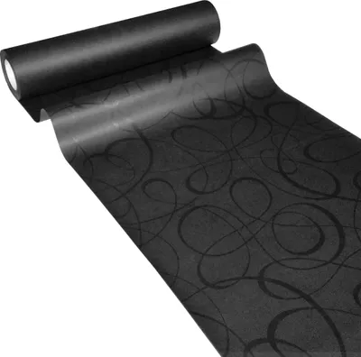 Produktbild von 50m x 0,40m JUNOPAX® Papier Tischläufer LOOP schwarz