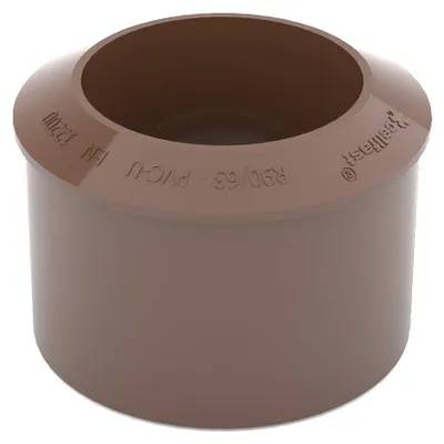 Image de BRYZA Réducteur de descente de gouttière en plastique Ø 90/63 mm, brun RAL 8017
