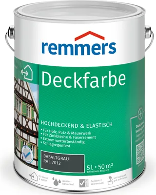 Produktbild von Remmers Deckfarbe farba na drevo čadičová sivá 5 l