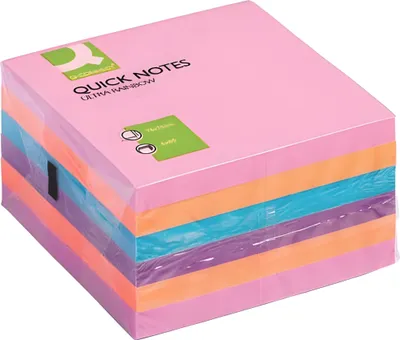 Immagine prodotto di Q-Connect® KF02515 Note adesive Quick Notes - Ultra colori, 76 x 76 mm