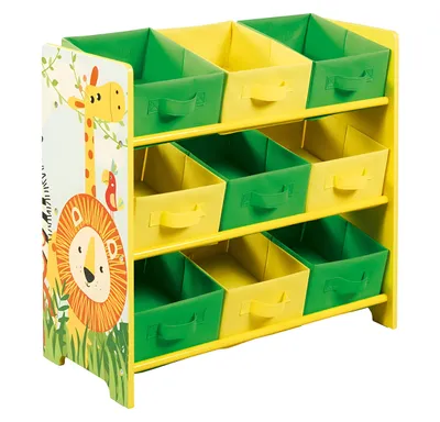 Image de Organisateur de jouets en bois - Safari