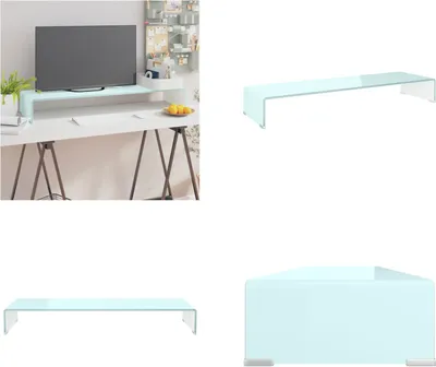 Produktbild von vidaXL TV Aufsatz/Monitorerhöhung Glas Grün 100x30x13 cm - TV-Aufsatz - TV-Aufsätze - TV-Erhöhung - Erhöhung Fernseher
