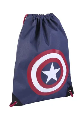 Produktbild von Avengers Captain America Turnbeutel Schuh-Beutel Tasche Dunkel Blau      , Farbe:Blau