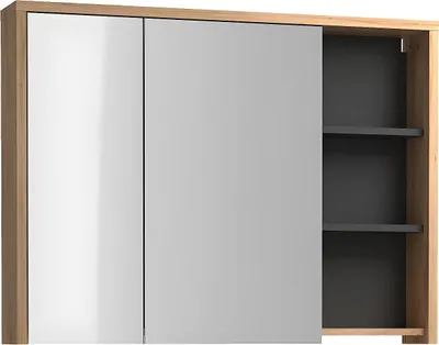 Produktbild von Badezimmer-Hängeschrank in Naturfarbe - 100 cm - PURNAL