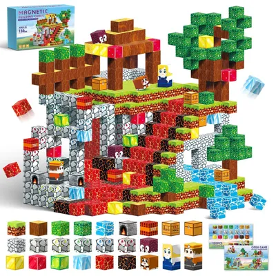 Produktbild von Set aus 150 magnetischen Bausteinen für Kinder von 3-10 Jahren