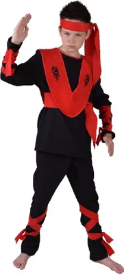 Produktbild von M216063-164 Kinder Junge Mädchen Ninja Kostüm schwarz Gr.164
