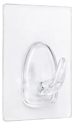 Produktbild von Inofix 1290, Drinnen, Universalhaken, Transparent, Klebestreifen, 3 kg, Glas, Fliesen & Metall, Holz