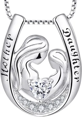 Produktbild von Halskette Mutter und Tochter, 925 Sterling Silber, 45+3 cm, Gravur "Mutter, Tochter"