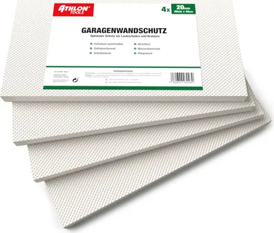 Produktbild von ATHLON TOOLS 4x MaxProtect Premium Garagen-Wandschutz selbstklebend - je 40 x 20 x 2,0 cm - Rammschutz Prallschutz Garagenpolster Türkantenschutz