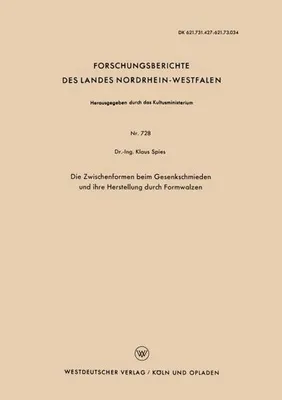 Immagine prodotto di Die Zwischenformen beim Gesenkschmieden und ihre Herstellung durch Formwalzen