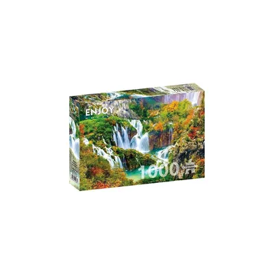 Image de Puzzle 1000 pièces Enjoy – Cascades de Plitvice en automne, Croatie