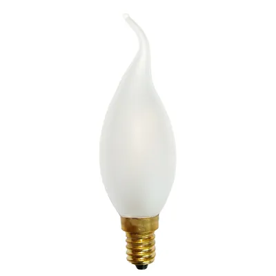 Produktbild von LED Filament Windstoß Kerze 4W = 40W E14 MATT Glühlampe Glühbirne extra warmweiß 2200K