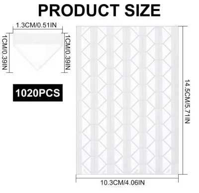 Imagen del producto de Esquinas adhesivas transparentes, 1020 unidades, para álbumes de recortes