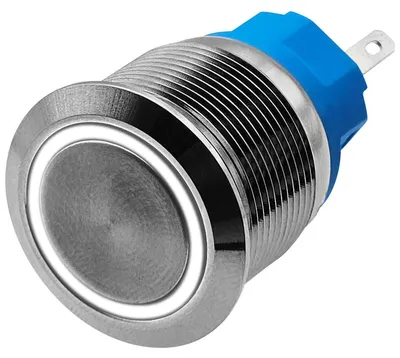 Produktbild von ProRide Metall-Momentanschalter 22 mm 220 V, LED, spritzwassergeschützt
