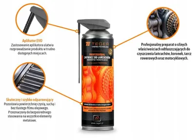 Obrázok produktu pre Profesionálny nástroj na demontáž reťaze pre bicykle a motocykle s aplikátorom EVO, objem 500 ml, značka Teger