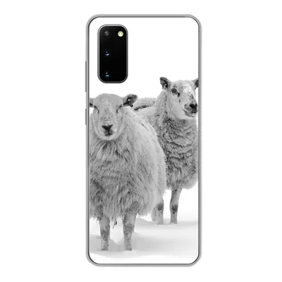 Produktbild von MuchoWow® Handyhülle Schutzhülle Hülle für Samsung Galaxy S20 Schafe - Schnee - Weiß Silikon Softcase Handy Hülle - Bild