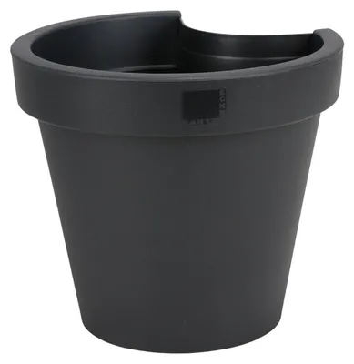 Image de Pot de plantes pour tuyau de pluie noir Pot de fleurs pour tuyau de descente Vase de plantes Décoration de jardin Panier de plantes Gouttière