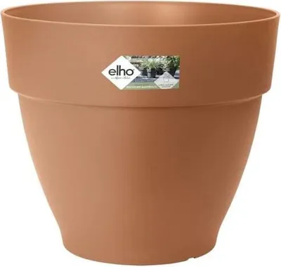 Image de Pot de fleurs rond ELHO Vibia Campana, Ø 55 x H 47 cm, Extérieur, 100% recyclé, Marron