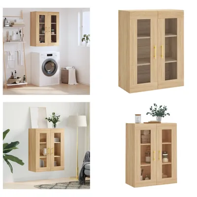 Produktbild von vidaXL Wandschrank Sonoma Eiche 69,5x34x90 cm - Wandschrank - Wandschränke - Schrank - Lagerschrank