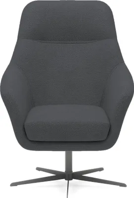 Produktbild von Relax Collection otočné kreslo CUBO - pohodlné kreslo s funkciou otáčania moderný dizajn funkcia otáčania ideálna do kancelárie obývačky a relaxačných priestorov 76x97x76 cm, farba: grafitová
