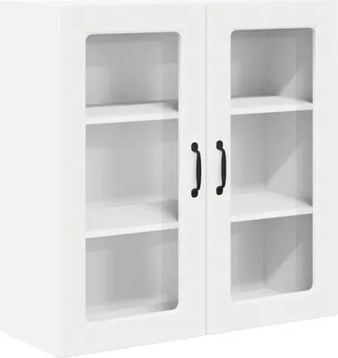 Immagine prodotto di Mobile in vetro da parete PORTO Bianco 80 x 31 x 80 cm