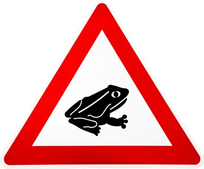 Produktbild von ORIGINAL Verkehrsschild 101-24 * Amphibienwanderung Aufstellung links * SL 900 mm nach StVO und RAL-Gütebedingungen Achtung Warnschild Verkehrsschilder Straßenschild Hinweisschild Schild