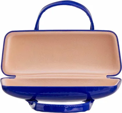 Produktbild von Brillenetui Hartschalenetui Brillenbox Hardcase im Handtaschen-Design blau