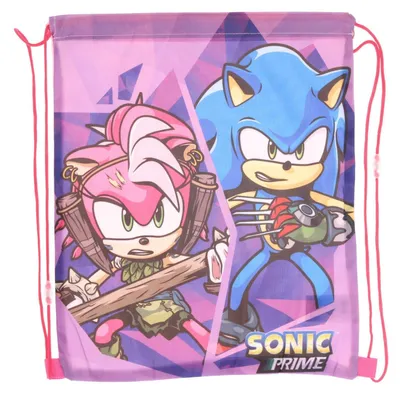 Image de Sonic Sac de gym Sonic et Amy Illustration pour l'école et le sport