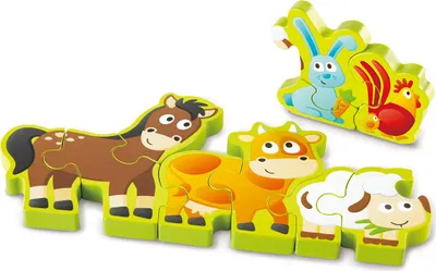 Zdjęcie produktu dla Puzzle - Zwierzęta i liczby, 10 elementów