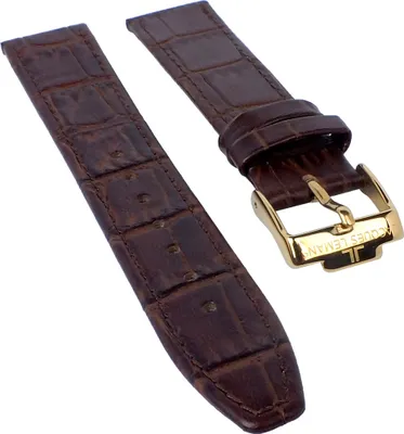 Produktbild von Jacques Lemans JL 1-1840 | Uhrenarmband Leder 18mm Krokoprägung braun