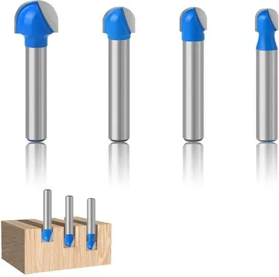 Immagine prodotto di Set da quattro frese piane con doppio tagliente reversibile per la lavorazione del legno