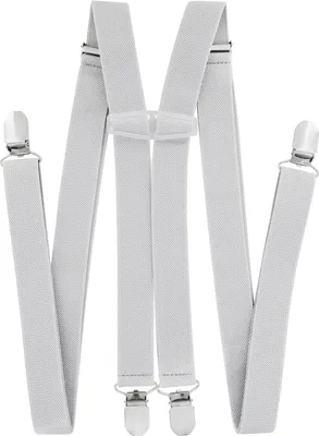Immagine prodotto di bretelle axy da uomo 4 robuste clip a forma di H larghe 2,5 cm regolabili ed elastiche lunghe 120 cm