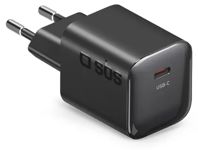 Produktbild von SBS USB-C 20W GaN PD 3.0 Wandladegerät im Mini-Format für Smartphones und Tablets