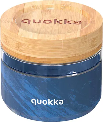 Produktbild von Quokka Deli Food Jar - Lebensmittelbehälter / Lunchbox aus Glas 820 ml (Holzmaserung)