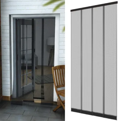 Produktbild von Diluma Insektenschutz Lamellenvorhang aus Polyester 95 x 220 cm anthrazit