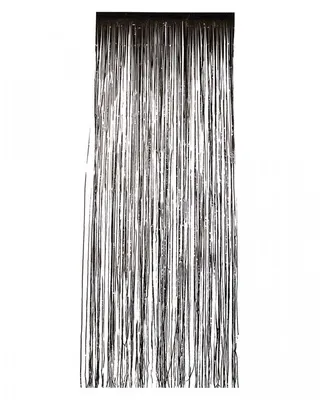Produktbild von Schwarzer Lametta Vorhang 91cm als Halloween & Party Deko