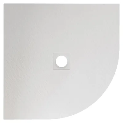 Produktbild von Duschspa 80x80x3cm Viertelkreis Duschwanne Weiß Schiefereffekt Duschtasse für Badezimmer Duschkabine Duschwand