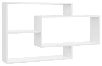 Image de vidaXL Étagères murales blanc brillant 104x20x58,5 cm Bois composite