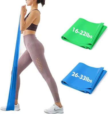 Produktbild von Fitness Band Set, 2 Stärken, 8-10 kg / 12-15 kg, 1.8/2 m, Widerstandsbänder für Yoga
